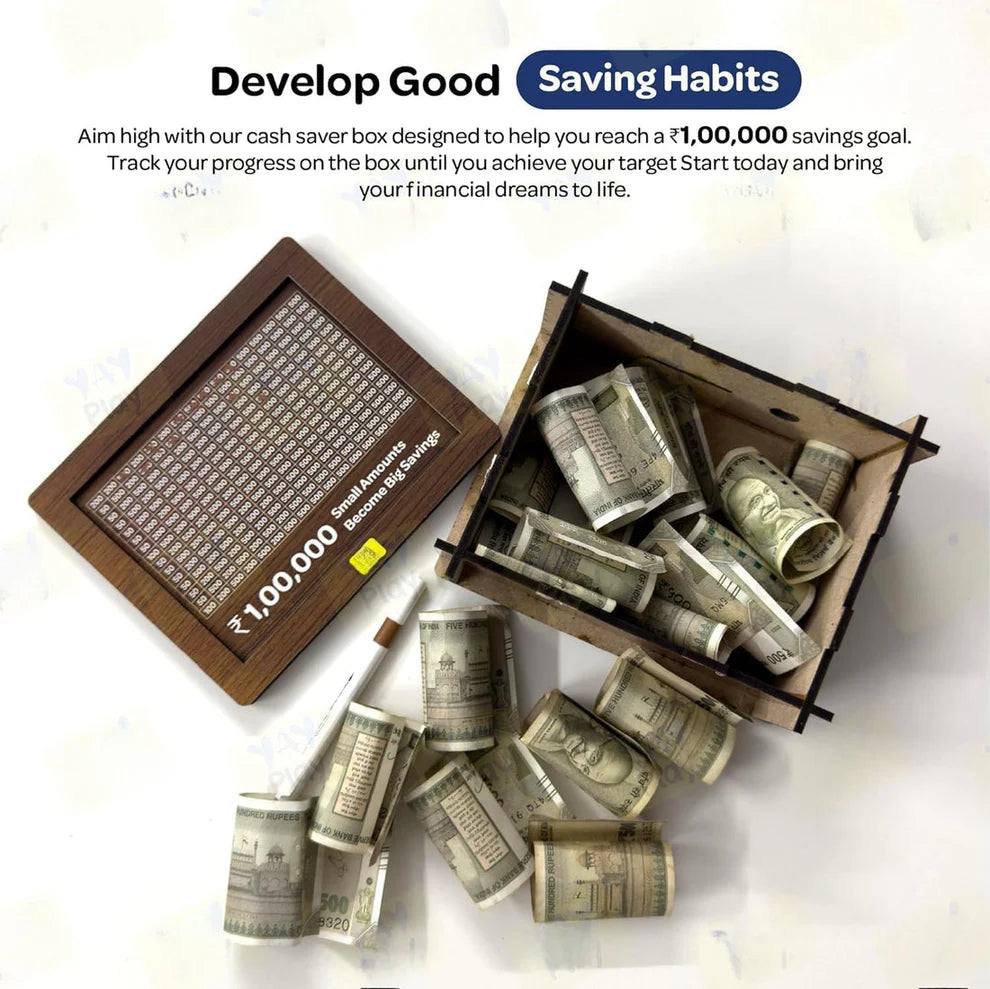"Wooden Savings Box" keeps it clear and traditional.
