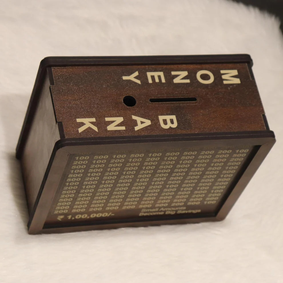 "Wooden Savings Box" keeps it clear and traditional.